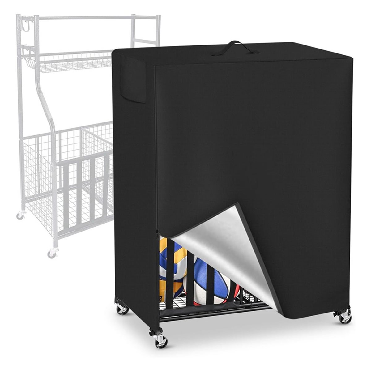 Sports Equipment Garage Storage - Cubierta para estante de baloncesto, cubierta