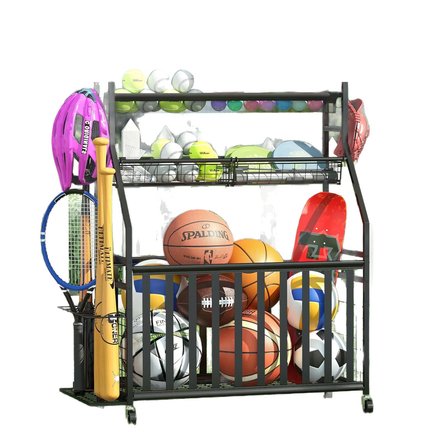 Sports Equipment Bag With Wheels - Bolsa de almacenamiento de equipo deportivo,