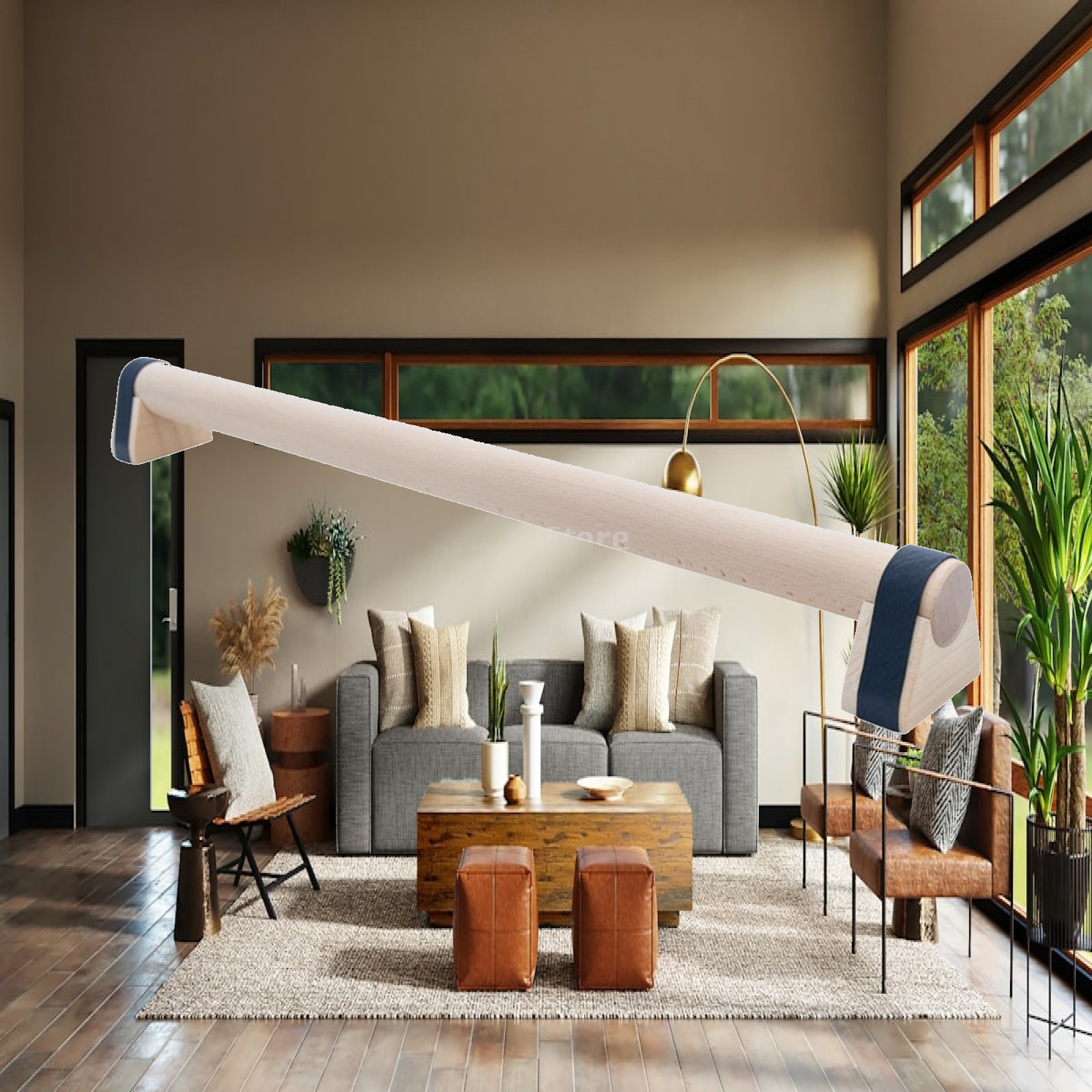 Gymnastics Beam Floor - Viga de Equilibrio de Madera Cilíndrica