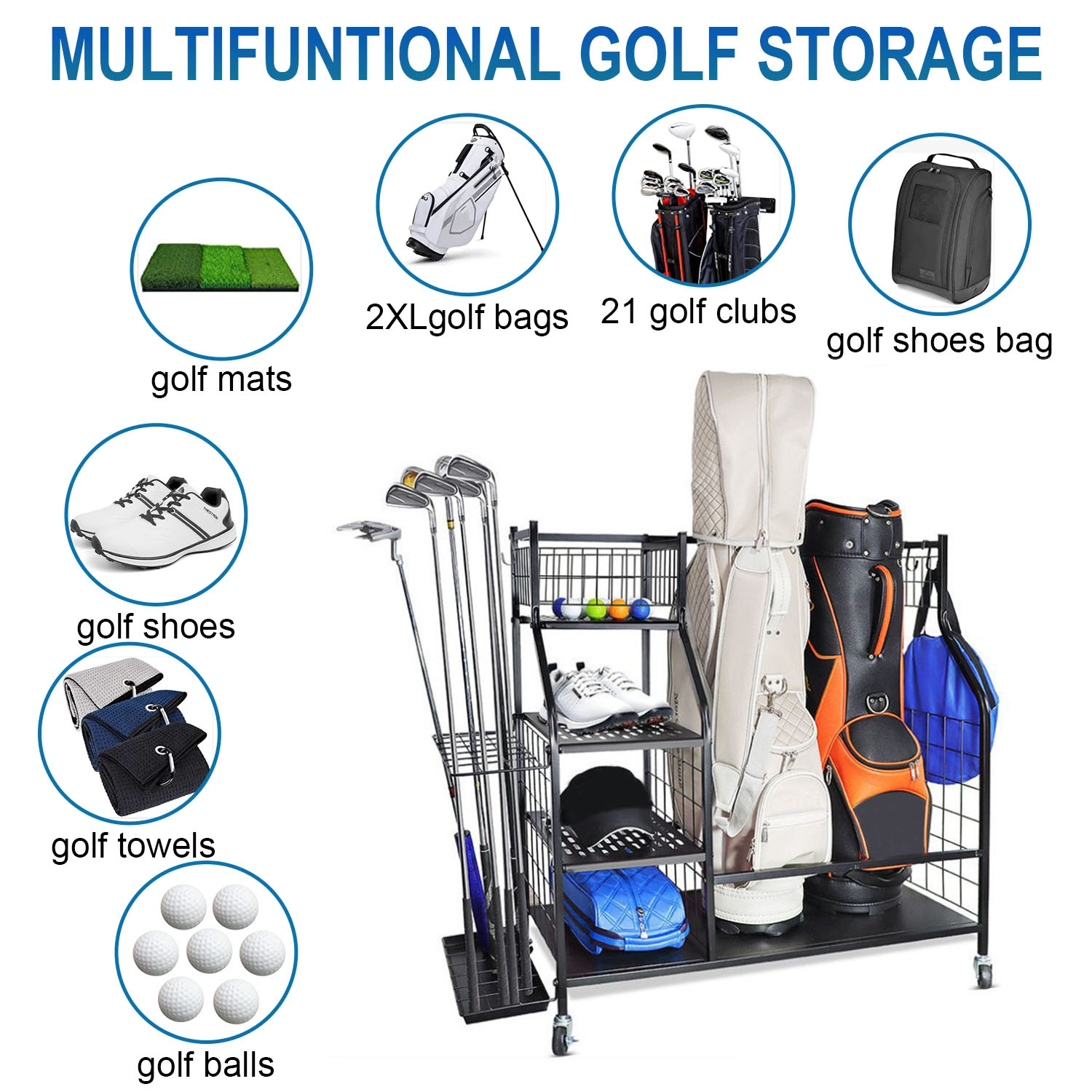 Estante organizador de garaje  - Sports Equipment Garage Storage reseña y precio