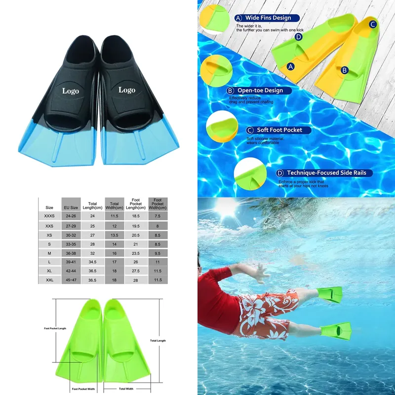 Aletas de Buceo Profesionales  - Swim Fin Short Blade reseña y precio