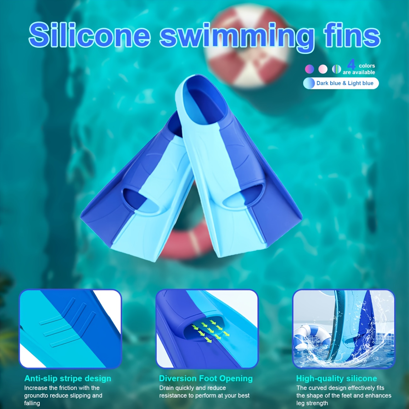 Aletas de natación de silicona - Swim Fin Short Blade reseña y precio