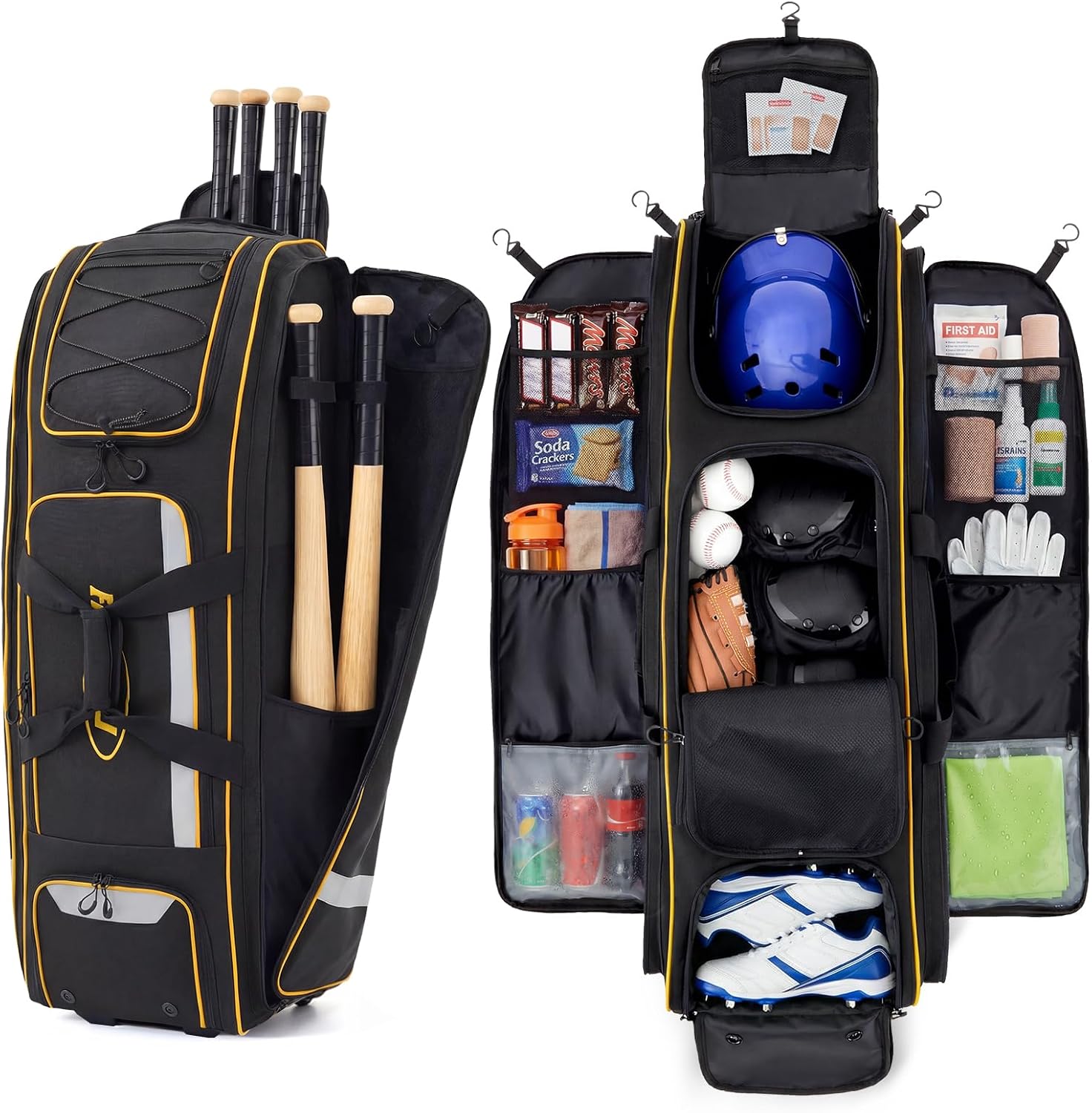 Bolsa de béisbol con ruedas de - Sports Equipment Bag With Wheels reseña y precio