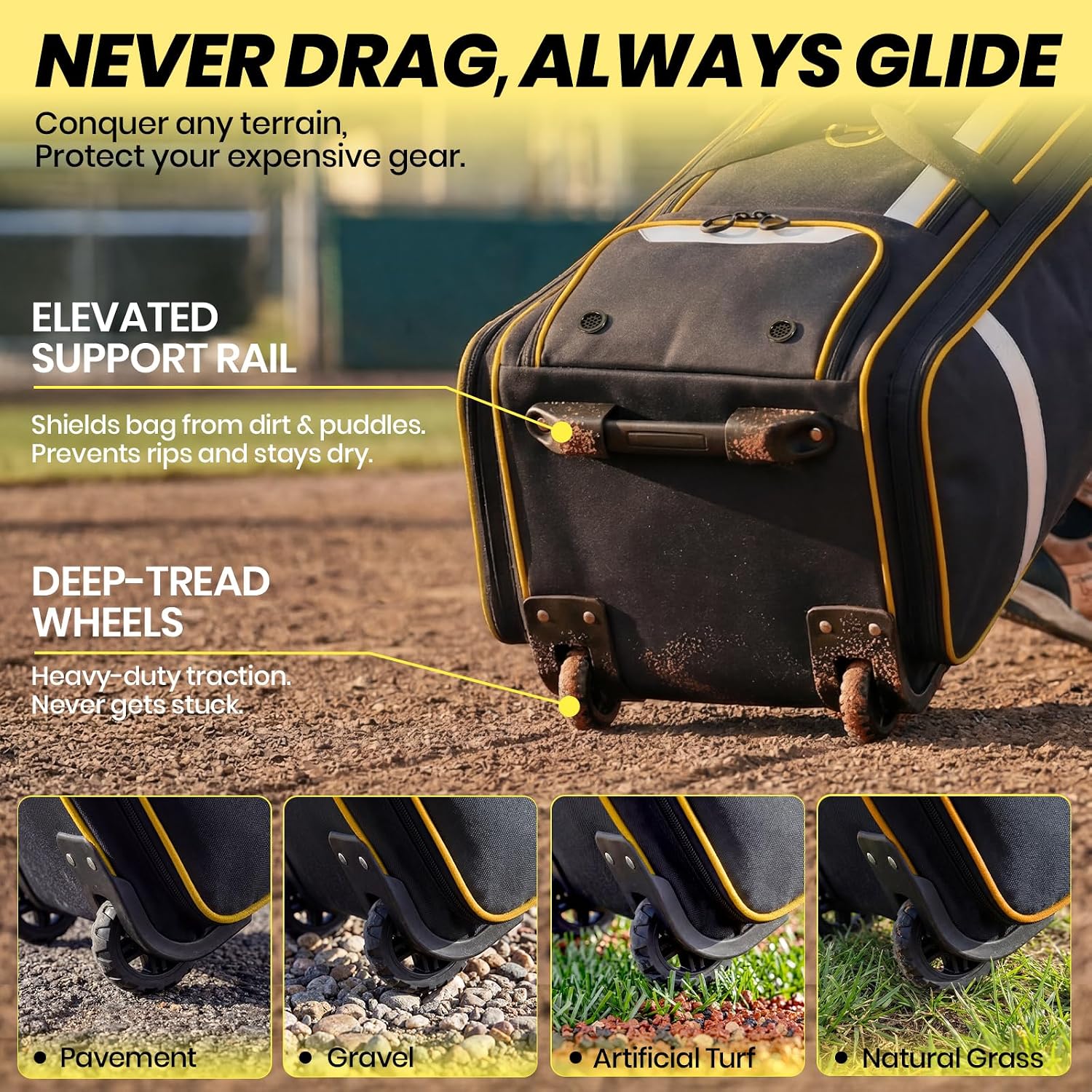 Bolsa de béisbol con ruedas de - Sports Equipment Bag With Wheels reseña y precio