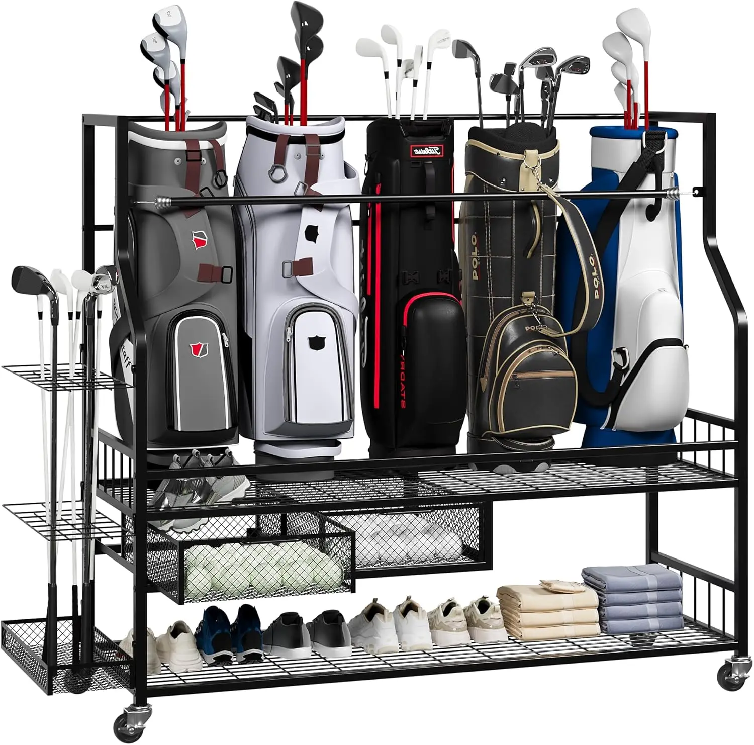 Estante de Almacenamiento Mult - Sports Equipment Bag With Wheels reseña y precio