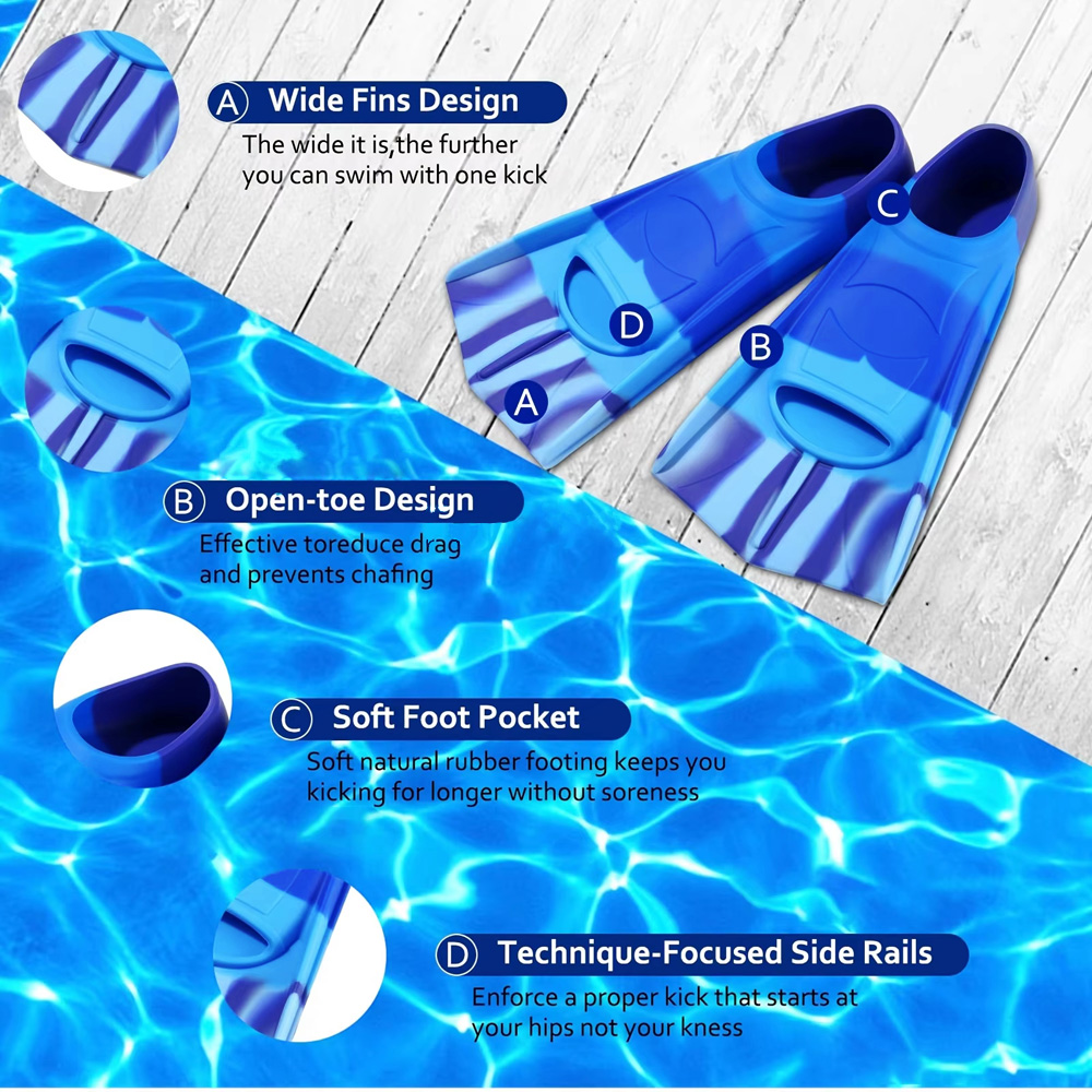 Aletas de natación de silicona - Swim Fin Short Blade reseña y precio