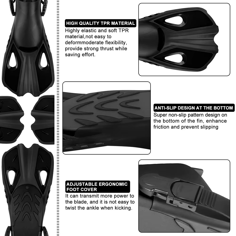 Aletas de natación cortas ajus - Swim Fin Short Blade reseña y precio