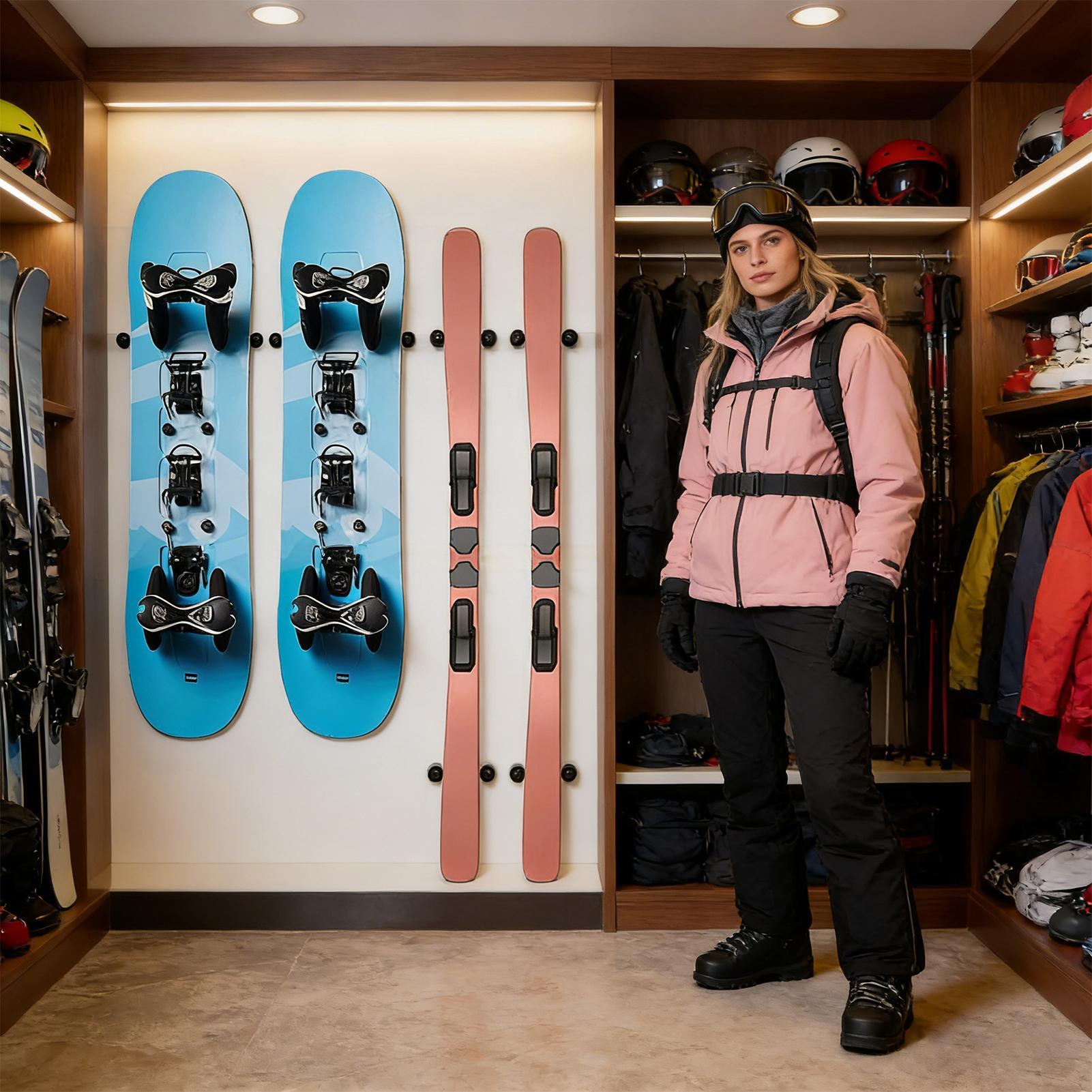 Soporte de pared para esquí, c - Sports Equipment Garage Storage reseña y precio