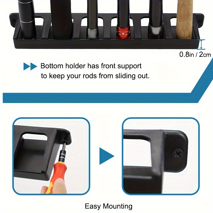 Soporte de pared para cañas de - Sports Equipment Garage Storage reseña y precio
